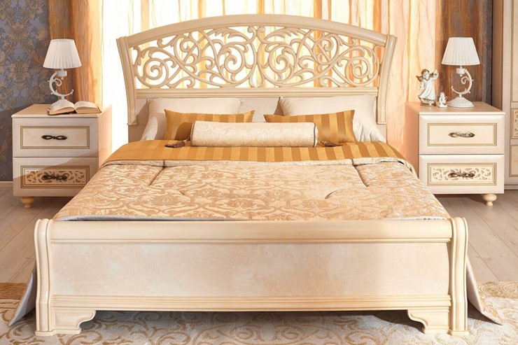Гарнитур в спальню Александрия, кровать, 2 тумбочки, Ленто в Южно-Сахалинске - изображение 6