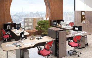 Офисный набор мебели Xten для двух сотрудников с тумбочками в Южно-Сахалинске - предосмотр 5