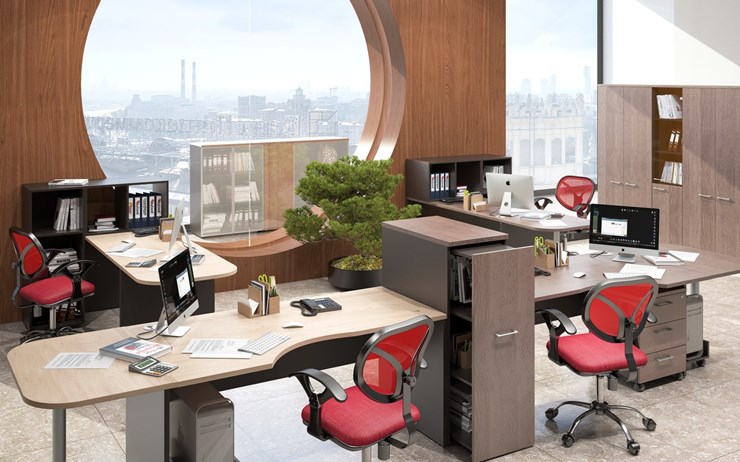 Офисный набор мебели Xten для двух сотрудников с тумбочками в Южно-Сахалинске - изображение 5