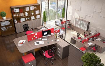 Офисный набор мебели Xten для двух сотрудников с тумбочками в Южно-Сахалинске - предосмотр 3