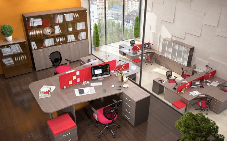 Офисный набор мебели Xten для двух сотрудников с тумбочками в Южно-Сахалинске - изображение 3