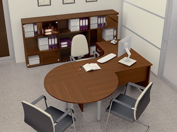 Набор мебели в офис Комфорт №2 (французский орех) в Южно-Сахалинске