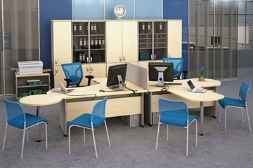 Комплект офисной мебели Boston для 2 сотрудников по работе с клиентами в Южно-Сахалинске