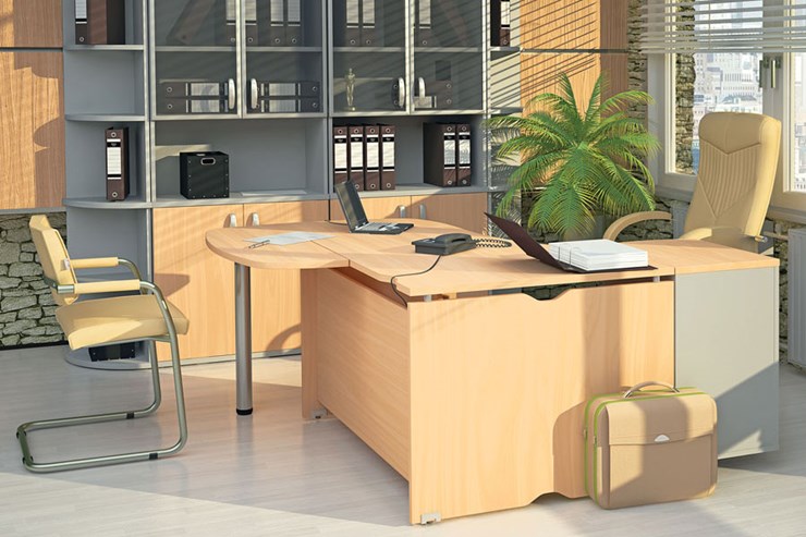 Набор мебели в офис Милан для руководителя отдела в Южно-Сахалинске - изображение