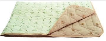 Одеяло «Зима-Лето», ткань: тик, материалы: бамбук/верблюжья шерсть в Южно-Сахалинске