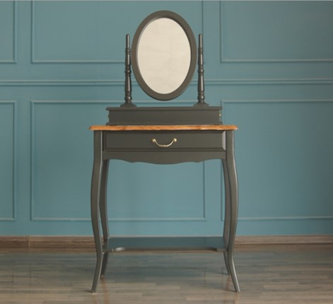 Туалетный стол Leontina с зеркалом (ST9321BLK) Черный в Южно-Сахалинске - изображение