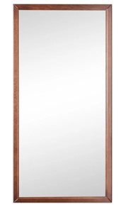 Зеркало навесное в гардероб Ника (Средне-коричневый) 119,5 см x 60 см в Южно-Сахалинске