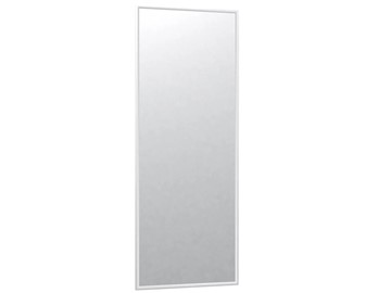 Зеркало навесное в гардероб Сельетта-6 белый (1100х400х9) в Южно-Сахалинске