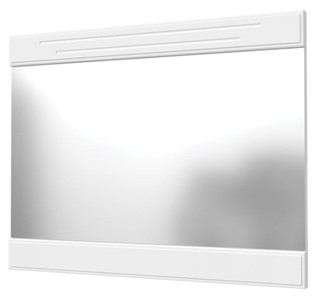 Настенное зеркало Олимп с декоративными планками (белый) в Южно-Сахалинске