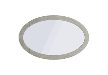 Зеркало прямоугольное овальное, Микровелюр светло-серый в Южно-Сахалинске