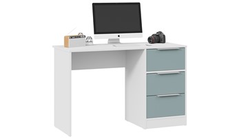 Письменный стол Марли Тип 1 (Белый/Серо-голубой) в Южно-Сахалинске
