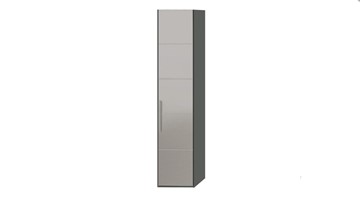 Шкаф Наоми с зеркальной дверью правый, цвет Фон серый, Джут  СМ-208.07.02 R в Южно-Сахалинске