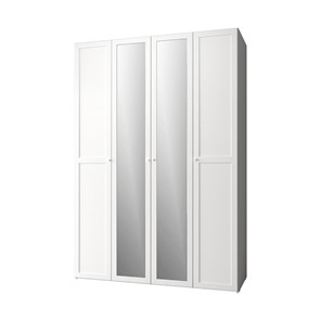 Шкаф для одежды Харрис 60, белый + 2 фасад зеркало, +2 фасад стандарт в Южно-Сахалинске