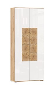 Шкаф двухстворчатый Фиджи с декоративными накладками 659.310, Дуб Золотой/Белый в Южно-Сахалинске