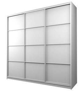 Шкаф 3-х створчатый MAX МШ-27-6-27-111, Профиль Белый/Цвет Белый в Южно-Сахалинске