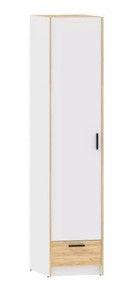 Однодверный шкаф Оттавия НМ 011.20 Белый Фасадный/Дуб Крафт Золотой в Южно-Сахалинске