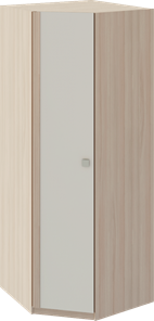 Распашной угловой шкаф Глэдис М21 (Шимо светлый/Белый текстурный) в Южно-Сахалинске