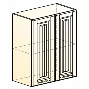 Кухонный навесной шкаф Бавария L600 H720 (2 дв. гл.) в Южно-Сахалинске