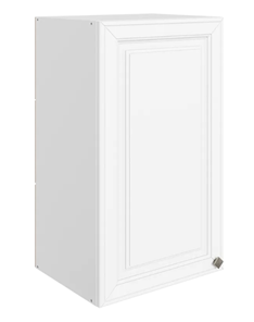 Шкаф навесной Мишель L400 H720 (1 дв. гл.) эмаль (белый/белый) в Южно-Сахалинске
