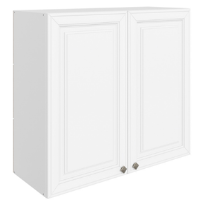 Шкаф кухонный Мишель L800 H720 (2 дв. гл.) эмаль (белый/белый) в Южно-Сахалинске