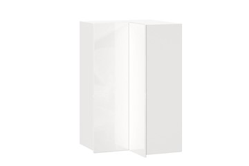 Шкаф кухонный угловой высокий Шервуд, ЛД 281.570.000.170, белый/белый глянец в Южно-Сахалинске