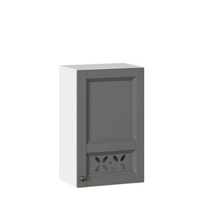 Кухонный навесной шкаф Амели-3 450 ЛД 299.330.000.027, Белый/Оникс серый в Южно-Сахалинске