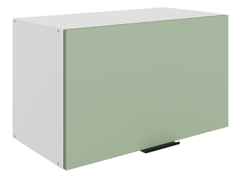 Навесной шкаф Стоун L600 Н360 (1 дв. гл.) (белый/полынь софттач) в Южно-Сахалинске