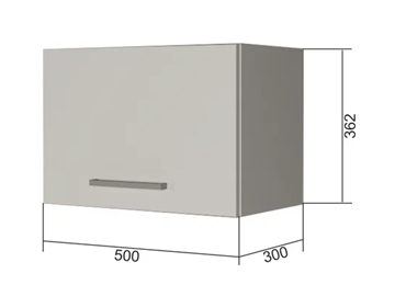 Шкаф на кухню В350, Серый/Белый в Южно-Сахалинске