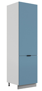 Шкаф-пенал Стоун 2 L600 (2 дв.гл.) (белый/изумруд софттач) в Южно-Сахалинске