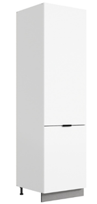 Шкаф-пенал Стоун L600 под холодильник (2 дв.гл.) (белый/джелато софттач) в Южно-Сахалинске