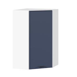 Угловой кухонный шкаф высокий Индиго ЛД 298.620.000.117, Белый/Тёмно-синий в Южно-Сахалинске