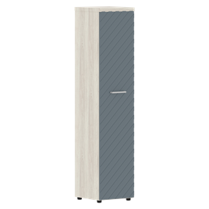 Шкаф-стеллаж TORR LUX TLHC 42.1 колонка с глухой дверью и топом 435х452х1958 Сосна Эдмонт/ Серо-голубой в Южно-Сахалинске