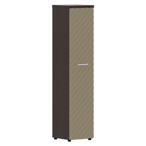 Шкаф-стеллаж TORR LUX TLHC 42.1 колонка с глухой дверью и топом 435х452х1958 Венге/ Капучино в Южно-Сахалинске