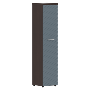 Шкаф-стеллаж TORR LUX TLHC 42.1 колонка с глухой дверью и топом 435х452х1958 Венге/ Серо-голубой в Южно-Сахалинске