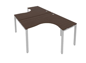 Офисный стол на металлокаркасе Metal System БП.РАС-СА-2.3 Венге/Серый в Южно-Сахалинске