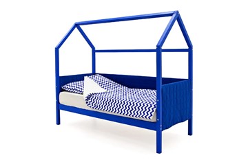 Детская кровать-домик «Svogen синий» мягкая в Южно-Сахалинске - предосмотр