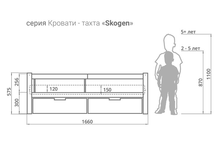 Кровать-тахта в детскую Skogen лавнда-белый в Южно-Сахалинске - изображение 6