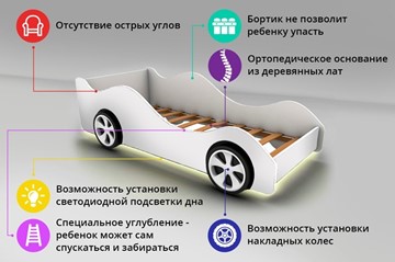 Кровать-машина детская Mercedes в Южно-Сахалинске - предосмотр 2