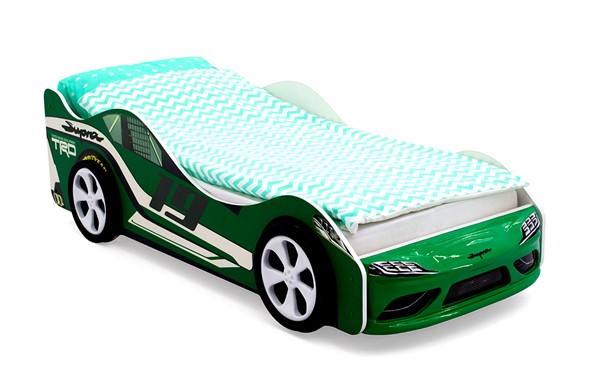 Детская кровать-машина Супра зеленая в Южно-Сахалинске - изображение