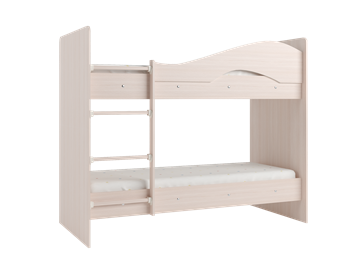 Детская двухъярусная кровать Мая на щитах со шкафом и ящиками, цвет Млечный дуб в Южно-Сахалинске - предосмотр 2