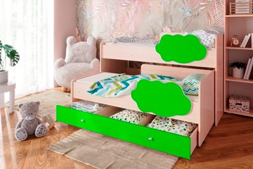 Двухэтажная детская кровать Соник 1.6 с ящиком, Лайм в Южно-Сахалинске