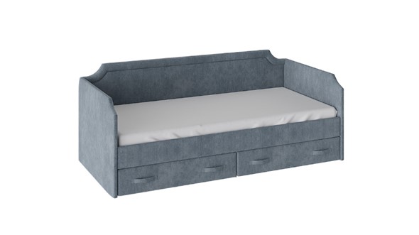 Подростковая кровать Кантри Тип 1, ТД-308.12.02 (Замша синяя) в Южно-Сахалинске - изображение