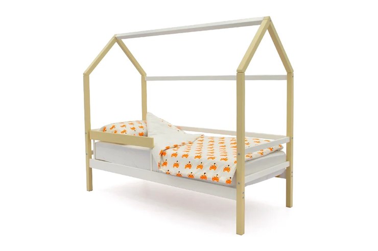 Кровать-домик детская Svogen бежево-белый в Южно-Сахалинске - изображение 2