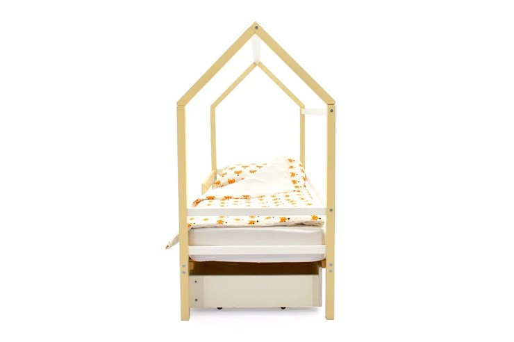 Кровать-домик детская Svogen бежево-белый в Южно-Сахалинске - изображение 5