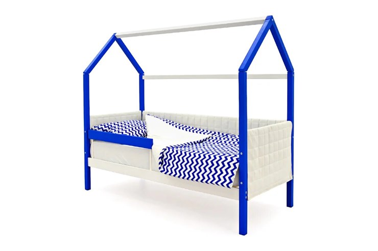 Кровать-домик в детскую «Svogen сине-белый» мягкая в Южно-Сахалинске - изображение 2