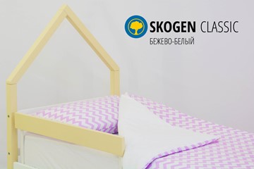 Кровать-домик детская мини Skogen бежево-белый в Южно-Сахалинске - предосмотр 3