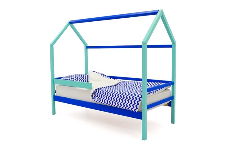 Кровать-домик в детскую Svogen синий-мятный в Южно-Сахалинске - изображение 2