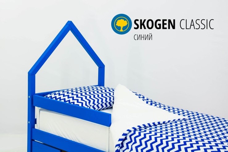 Детская кровать-домик мини Skogen синия в Южно-Сахалинске - изображение 3