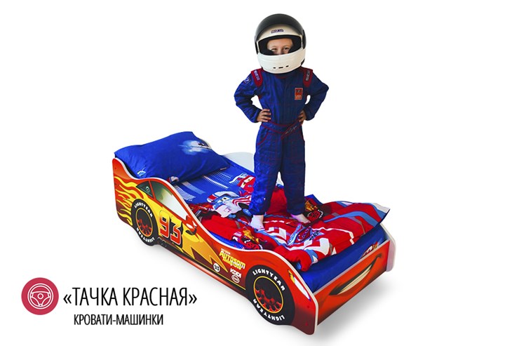Кровать-машина Тачка красная в Южно-Сахалинске - изображение 1