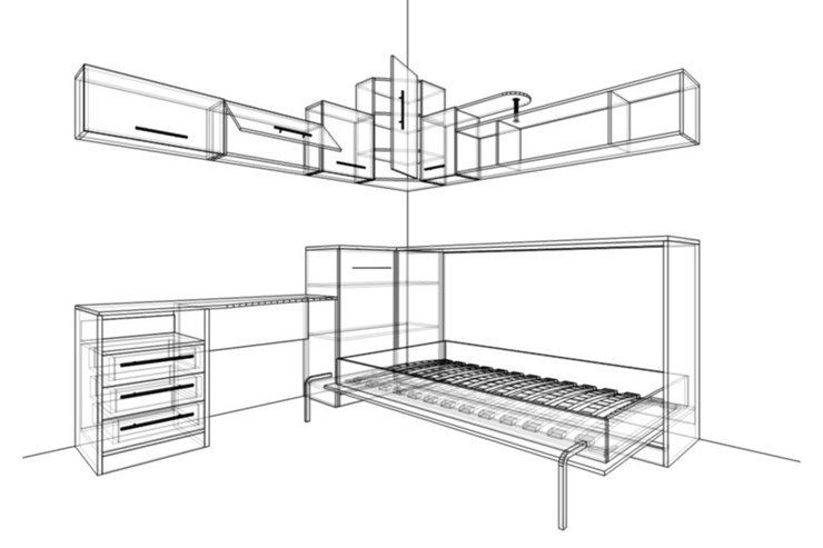 Детская кровать-шкаф Горизонтальная в кофейных тонах, Дуб Кальяри/Имбирь (900х2000) в Южно-Сахалинске - изображение 3
